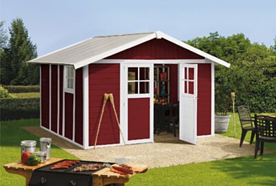 Grosfillex Tuinhuis Deco 11 - 315x356cm - Rood