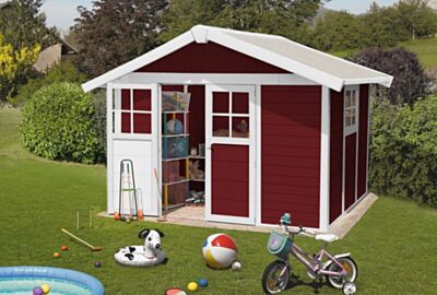 Grosfillex Tuinhuis Deco 7.5 - 315x239cm - Rood.