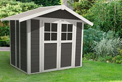 Grosfillex Tuinhuis Deco PMMA - 4.9 - 242x202cm - Antraciet