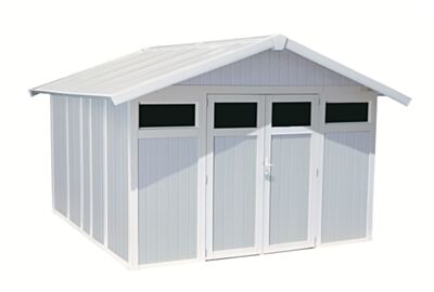 Kunststof Tuinhuis Utility 11 - 315x356cm-Grosfillex-grijsblauw