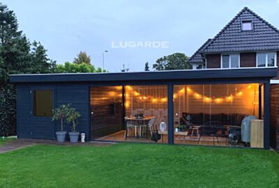 Lugarde tuinhuis PR59 met overkapping - deblokhut.nl