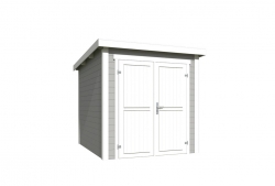 8711615182730-Tuinhuis-Blokhut-Sara 200x250 Platinum Grey-Wit
