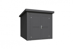8711615182761-1060179-Tuinhuis-Blokhut-Sara 200x250 Carbon Grey