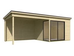 8711615183072-1060261-Tuinhuis-Blokhut-met Overkapping-Julia 295x295 + Aanbouw