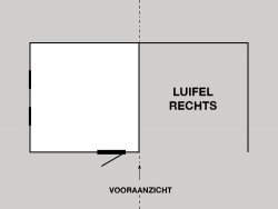 Gespiegeld luifel rechts